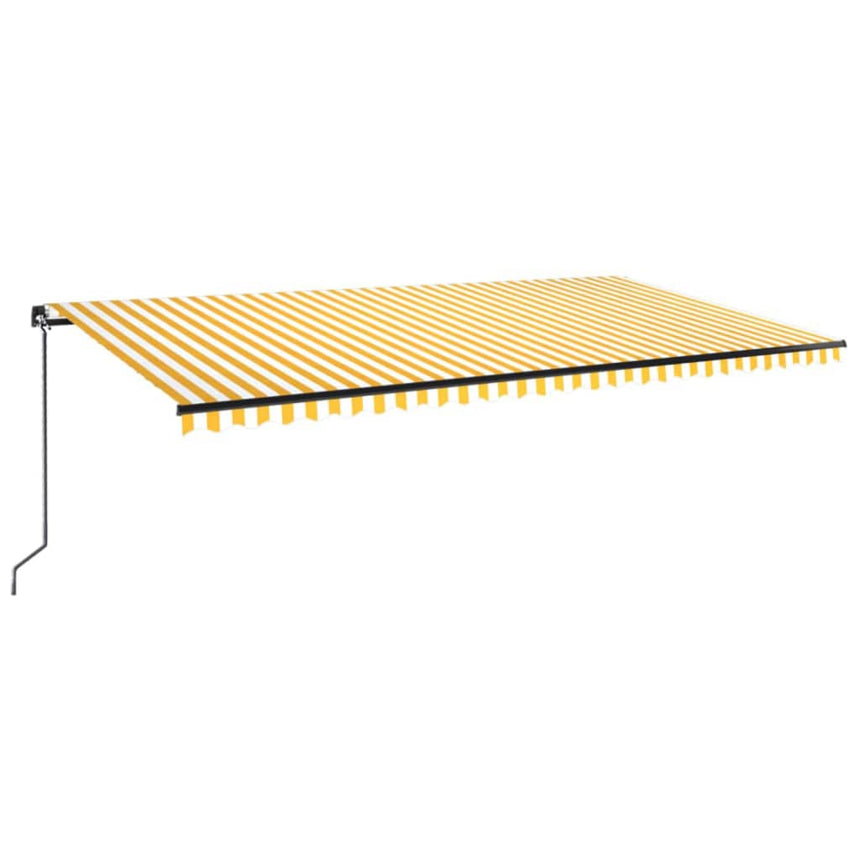 Luifel Handmatig Uittrekbaar 600X300 Cm Geel En Wit