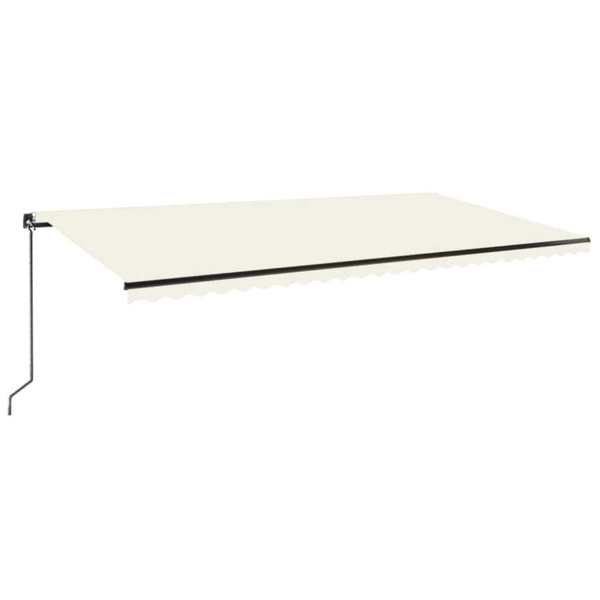 Luifel Handmatig Uittrekbaar Met Led 600X300 Cm Crèmekleurig