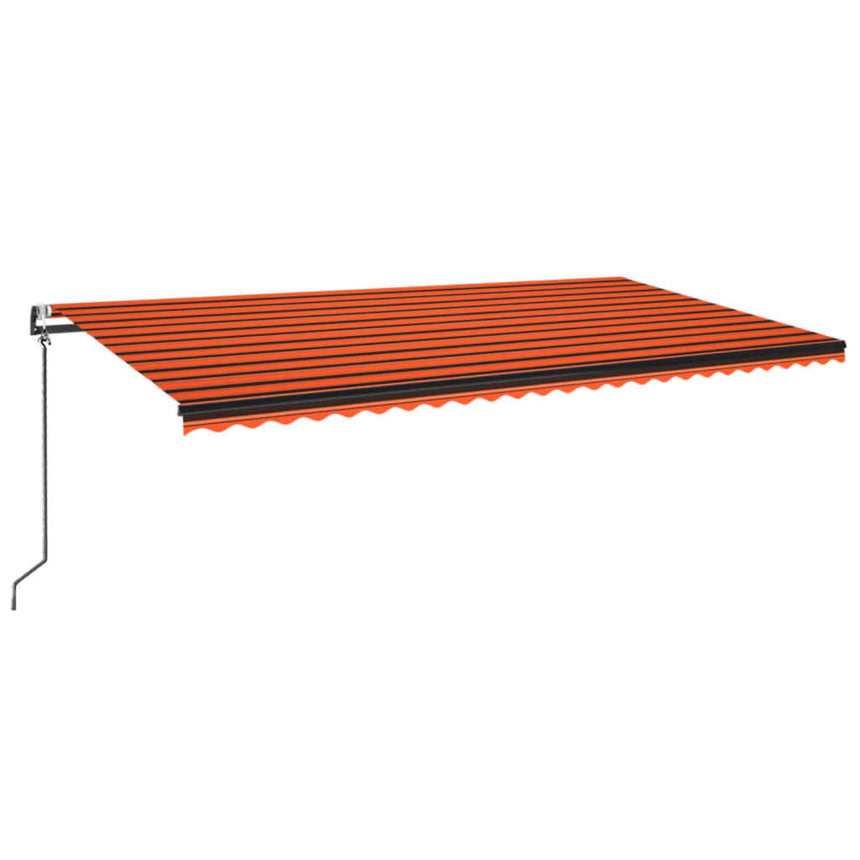 Luifel Automatisch Met Led Windsensor 600X300 Cm Oranje Bruin