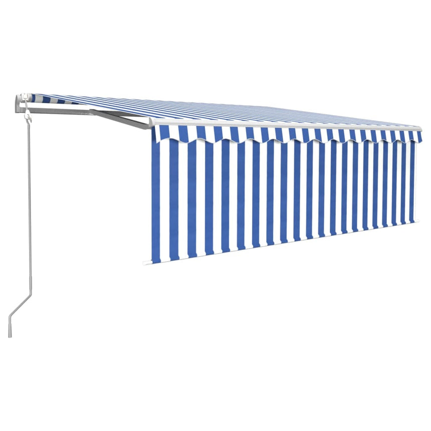 Luifel Met Rolgordijn, Led En Windsensor 4,5X3 M