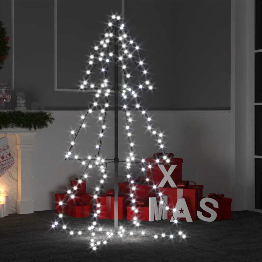 Kegelkerstboom 200 Led's Binnen En Buiten 98X150 Cm Koudwit