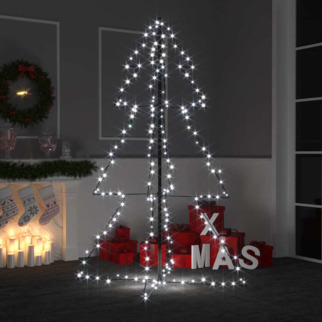 Kegelkerstboom 200 Led's Binnen En Buiten 98X150 Cm Koudwit