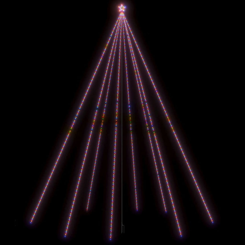 Led-Kerstboom Binnen Buiten 1300 Leds 8 M Kleurrijk