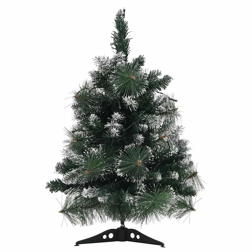 Kunstkerstboom Met Verlichting En Standaard 60 Cm Pvc Groen Wit