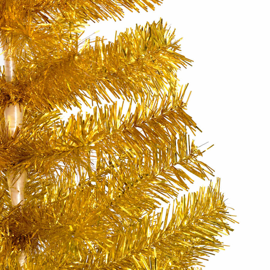 Kunstkerstboom Met Verlichting En Kerstballen 180 Cm Pet Goud