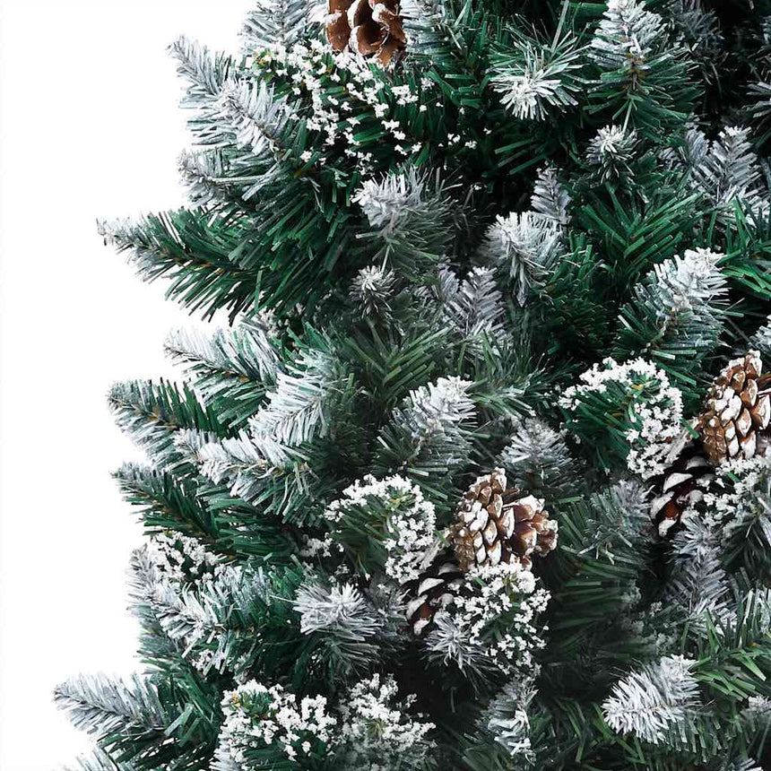 Kunstkerstboom Met Led En Kerstballen En Dennenappels 180 Cm