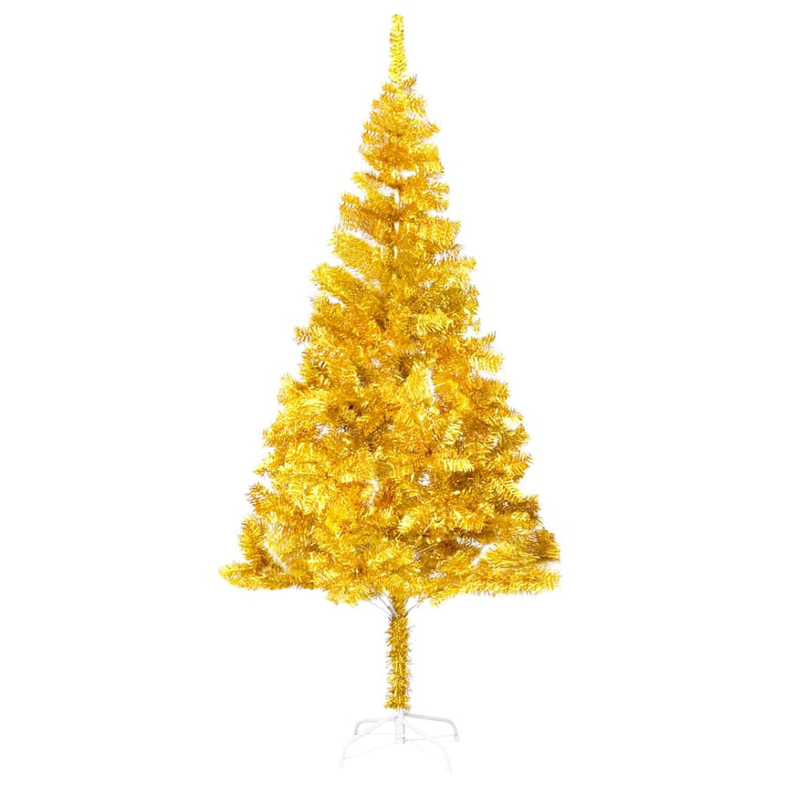 Kunstkerstboom Met Verlichting En Kerstballen 180 Cm Pet Goud Goudkleurig En Rosé