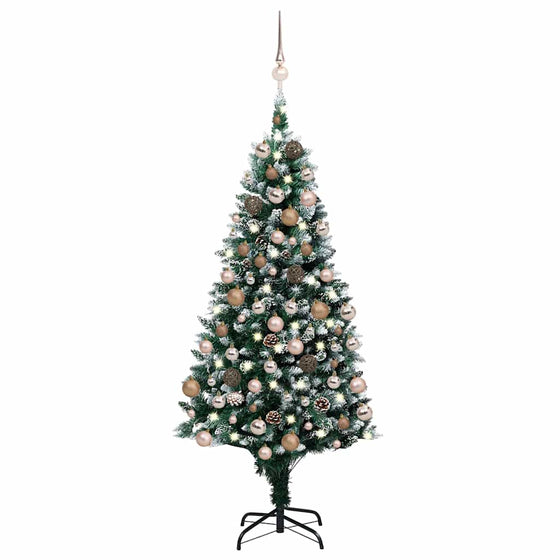Kunstkerstboom Met Led En Kerstballen En Dennenappels 180 Cm