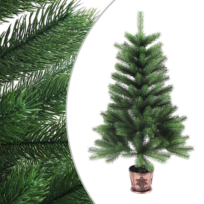 Kunstkerstboom Met Verlichting En Kerstballen 65 Cm Groen Goud