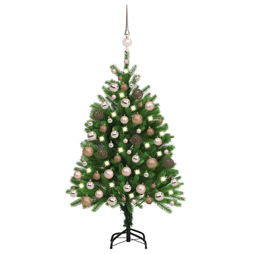 Kunstkerstboom Met Verlichting En Kerstballen 90 Cm Groen