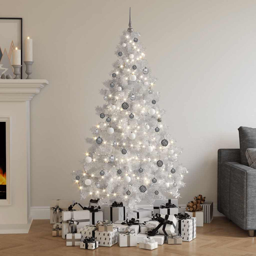 Kunstkerstboom Met Verlichting En Kerstballen Half