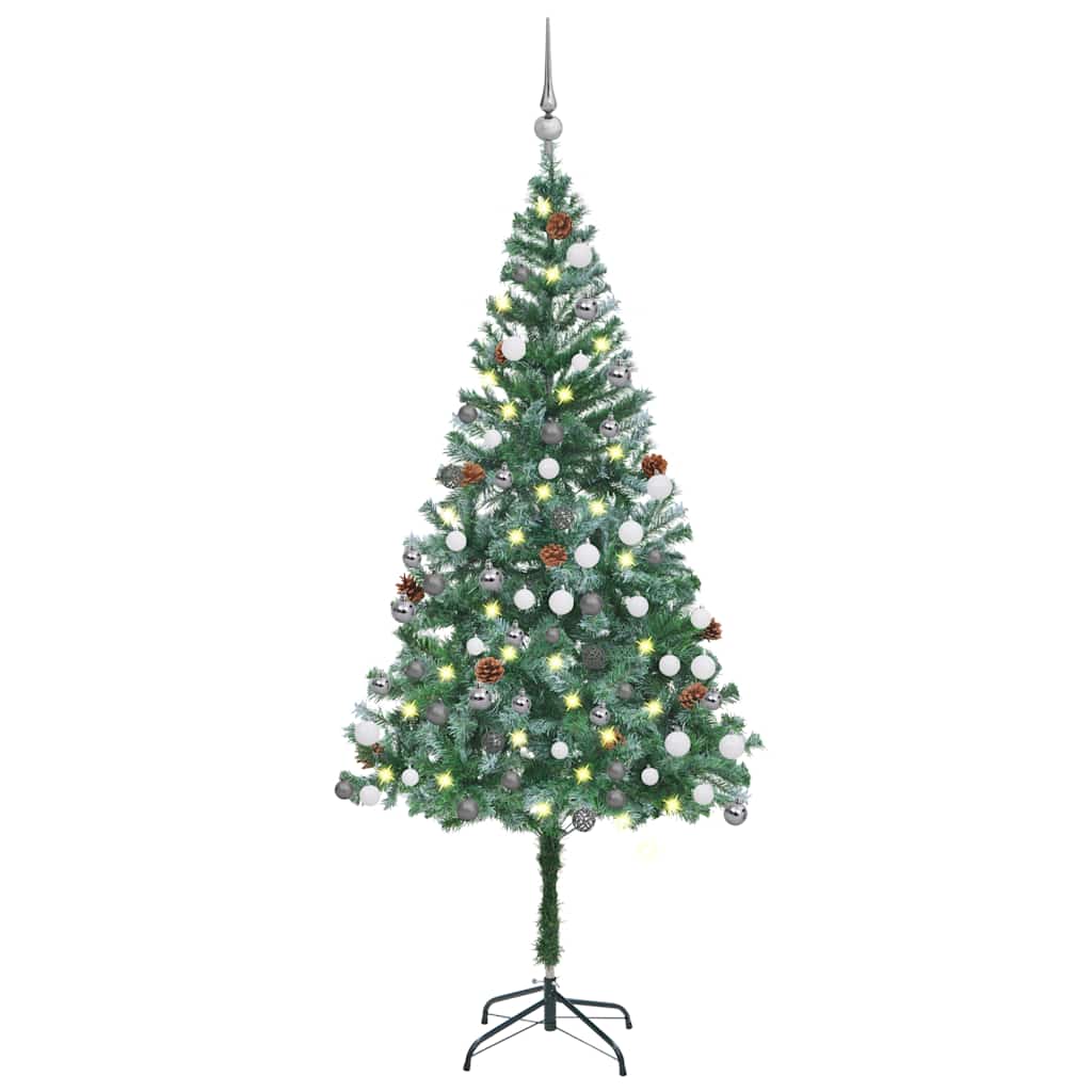 Kunstkerstboom Met Verlichting Kerstballen Dennenappels 180 Cm