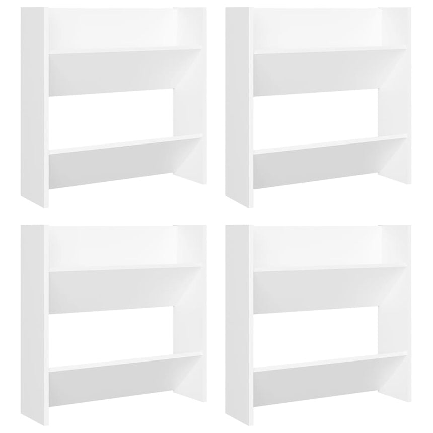 Wandschoenenkasten Bewerkt Hout Wit