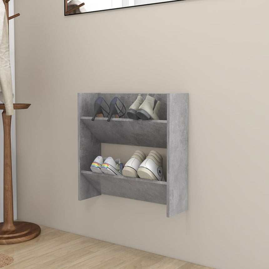 Wandschoenenkasten Spaanplaat Betongrijs