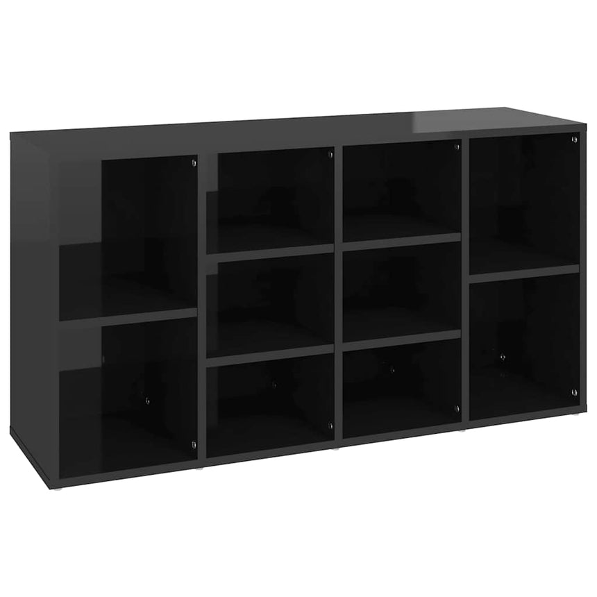 Schoenenbank 103X30X55 Cm Spaanplaat Hoogglans Zwart