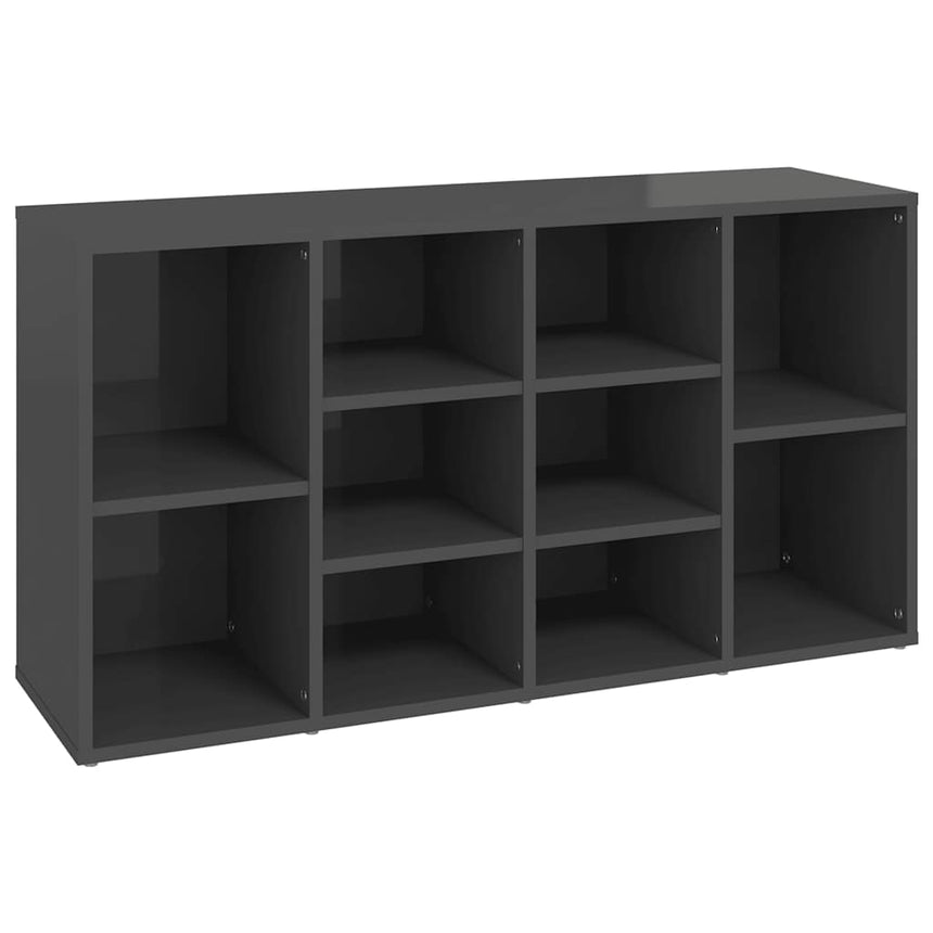 Schoenenbank 103X30X55 Cm Spaanplaat Hoogglans Grijs