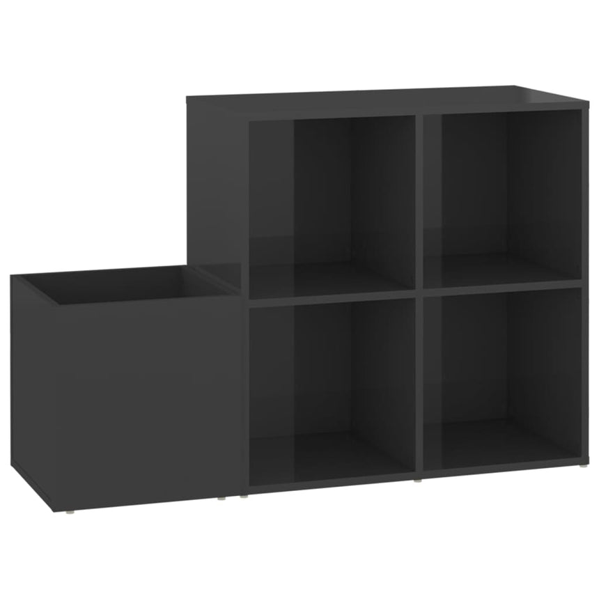 Opbergkast 105X35,5X70 Cm Bewerkt Hout Hoogglans Grijs
