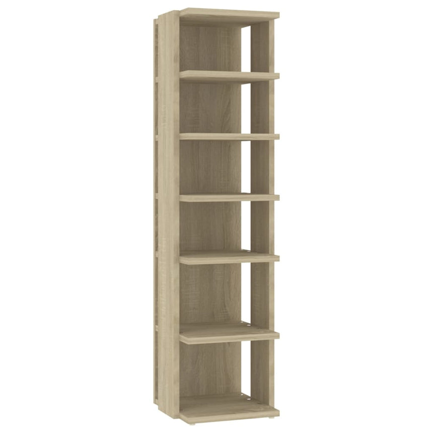 Schoenenkast 27,5X27X102 Cm Bewerkt Hout Kleurig Sonoma Eiken
