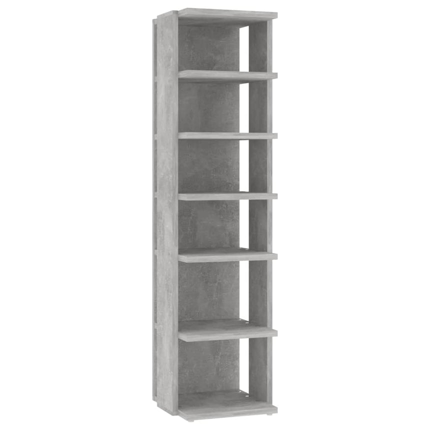 Schoenenkast 27,5X27X102 Cm Bewerkt Hout Betongrijs