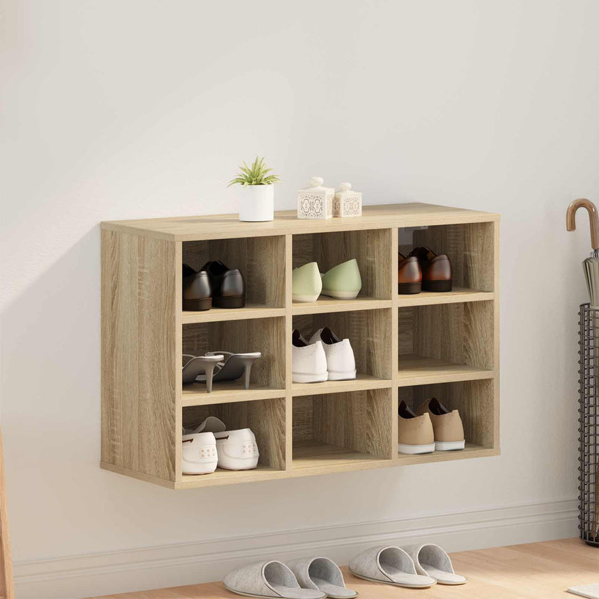 Schoenenkast Sonoma Eik Bewerkt Hout