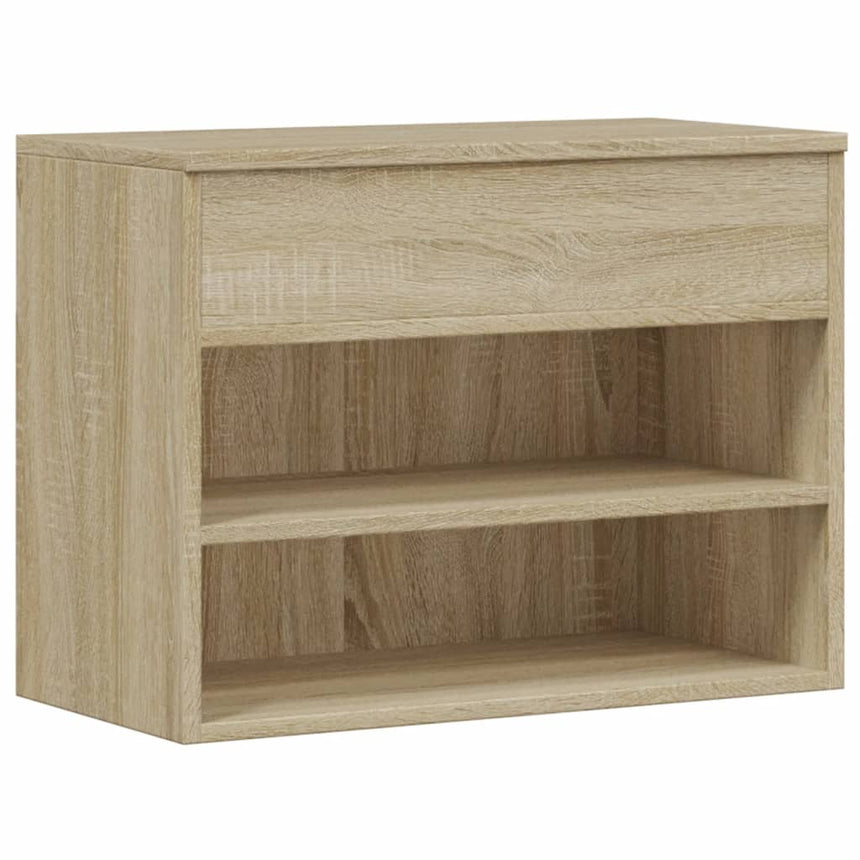 Schoenenbank Bewerkt Hout Kleurig Sonoma Eiken