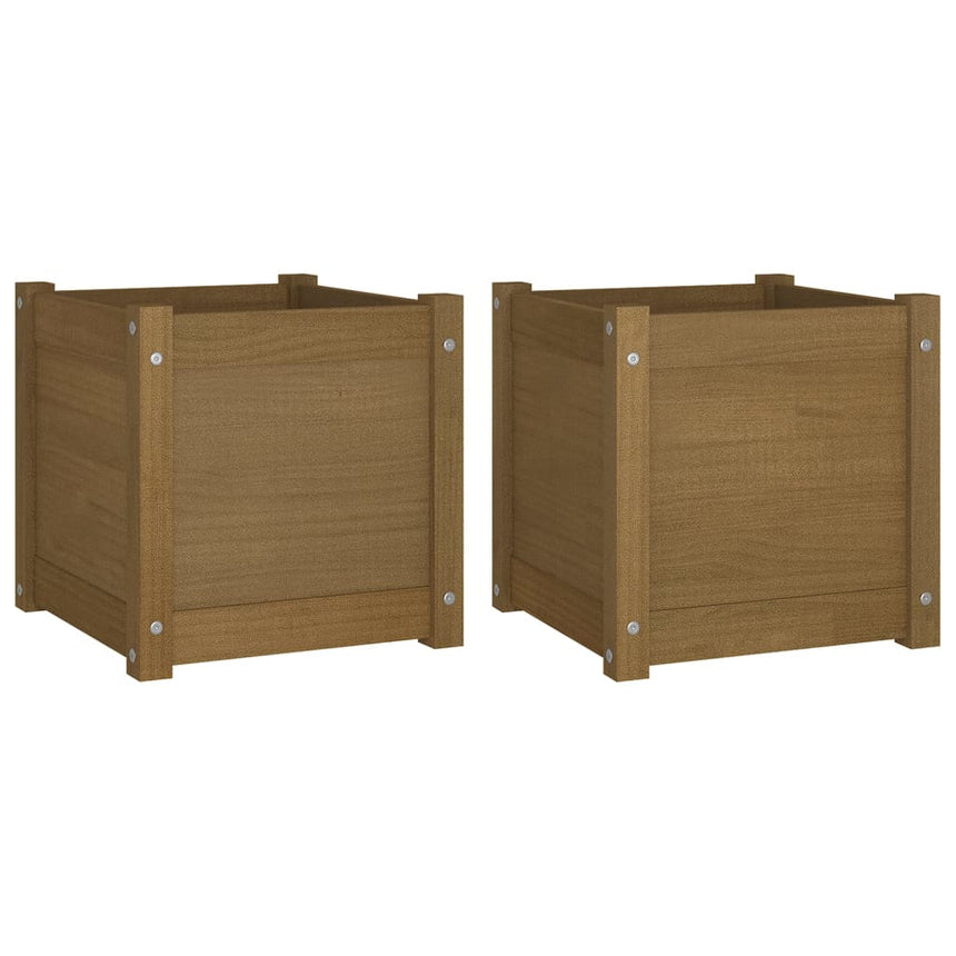 Plantenbakken 40X40X40 Cm Massief Grenenhout