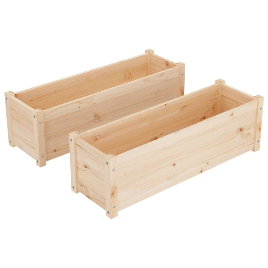 Plantenbakken 100X31X31 Cm Massief Grenenhout