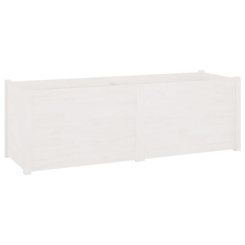 Plantenbak 150X50X50 Cm Massief Grenenhout Wit