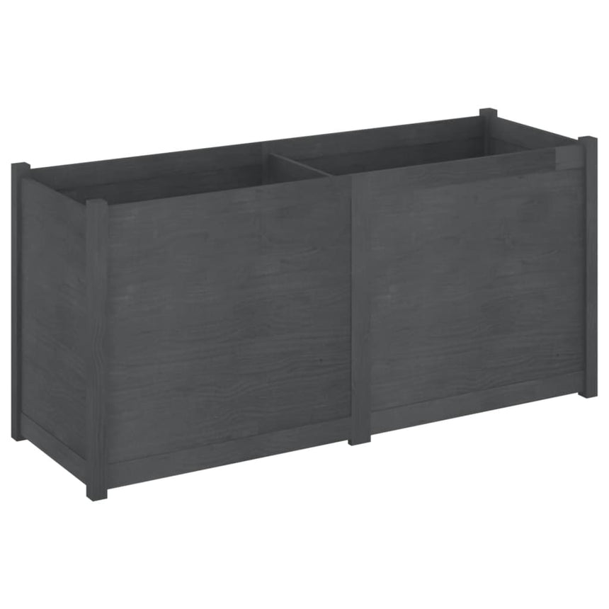 Plantenbak 150X50X70 Cm Massief Grenenhout Grijs