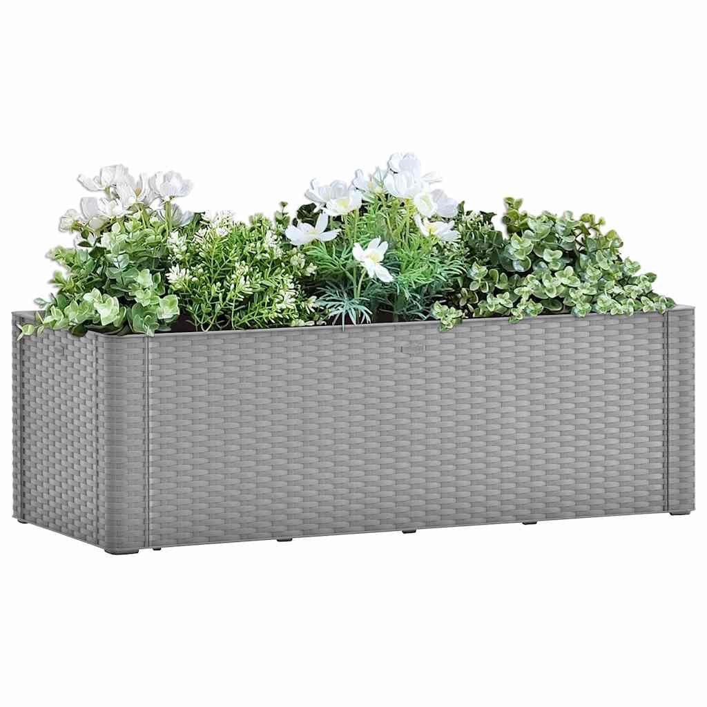 Plantenbak Verhoogd Met Bewateringssysteem Grijs