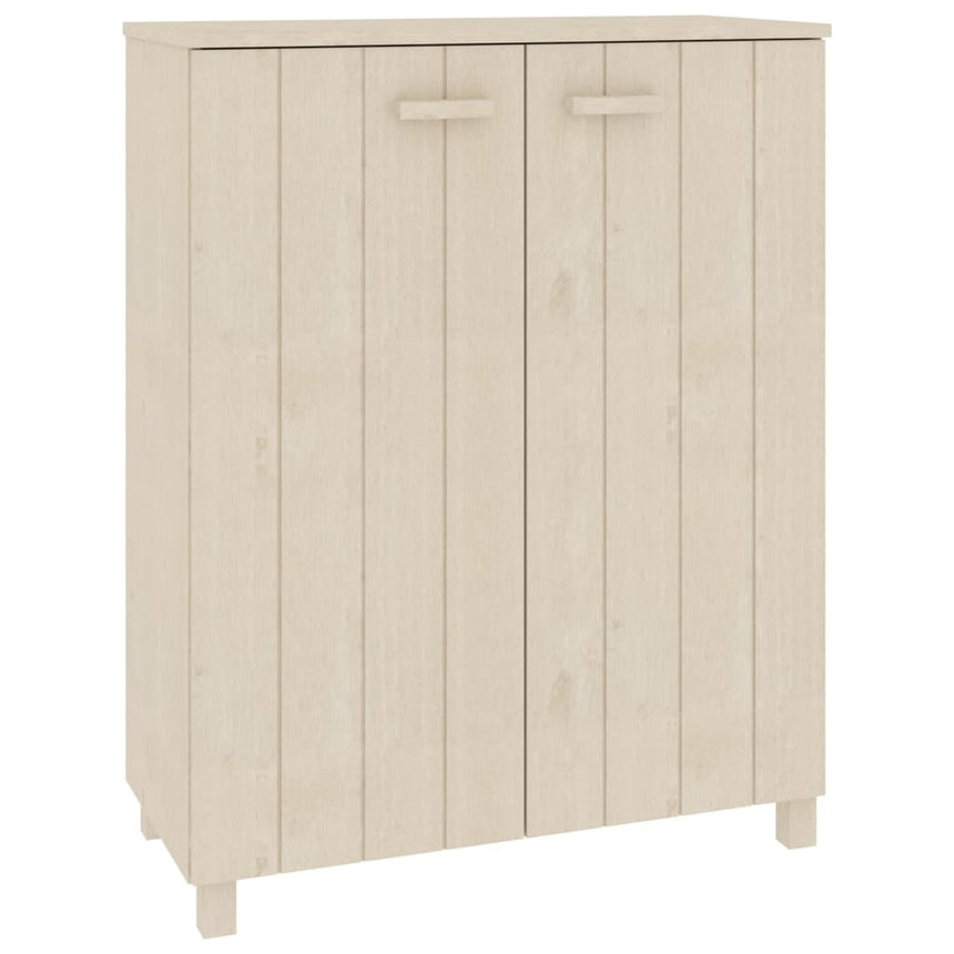 Schoenenkast Hamar 85X40X108 Cm Massief Grenenhout Honingbruin