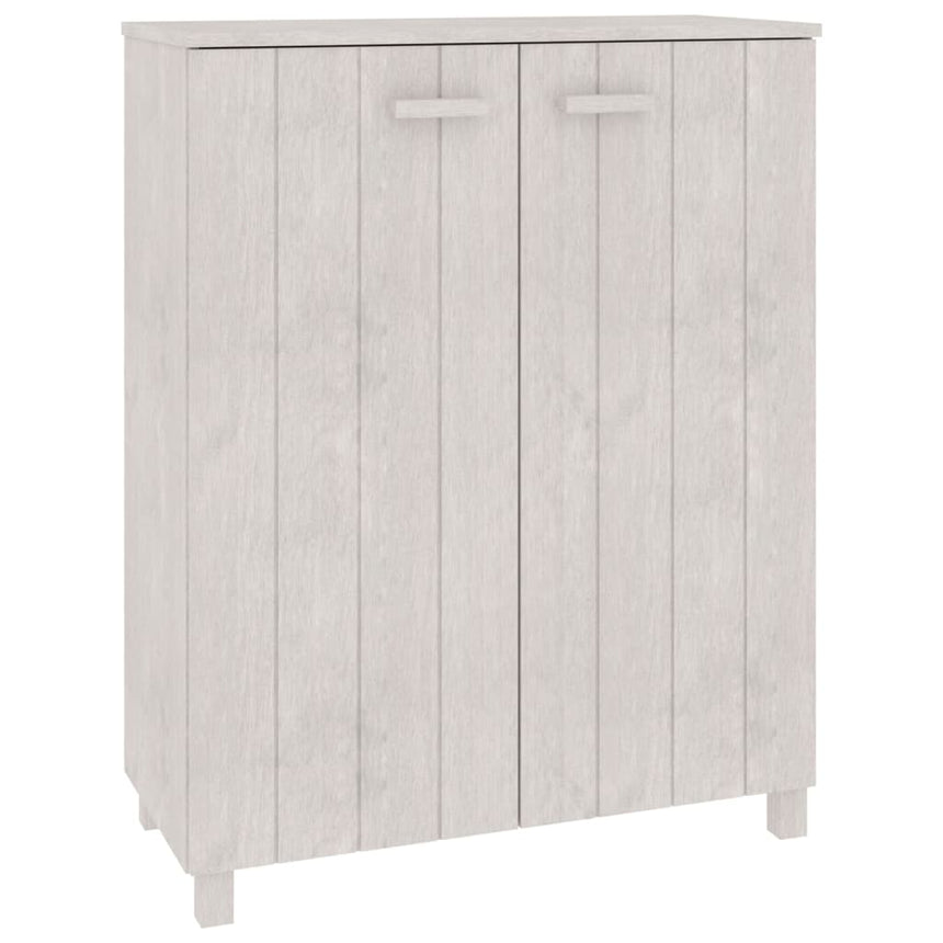 Schoenenkast Hamar 85X40X108 Cm Massief Grenenhout Wit