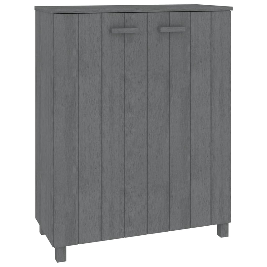 Schoenenkast Hamar 85X40X108 Cm Massief Grenenhout Donkergrijs