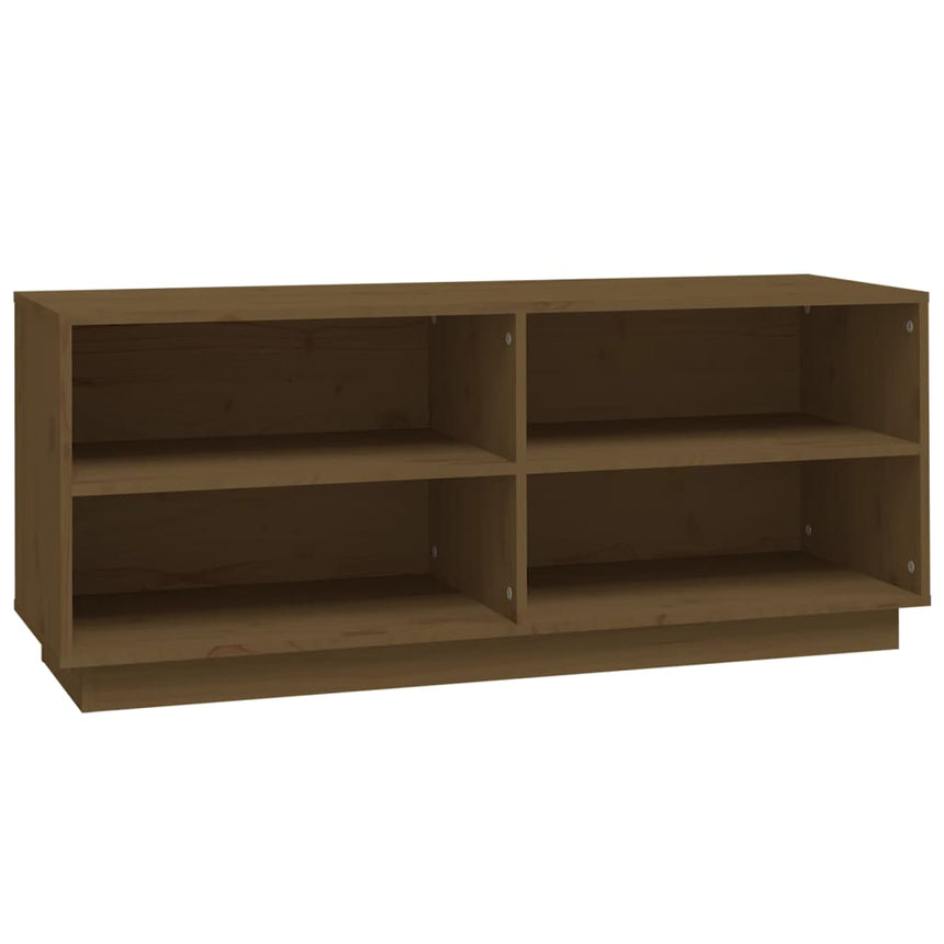 Schoenenkast 110X34X45 Cm Massief Grenenhout Honingbruin