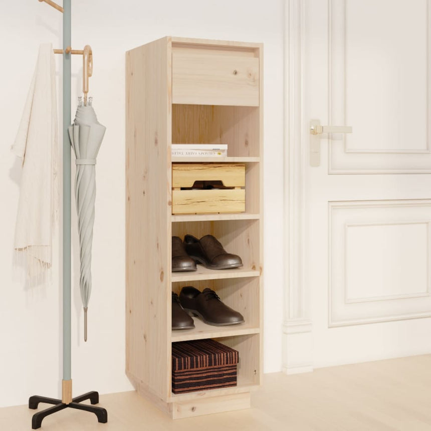 Schoenenkast 30X34X105 Cm Massief Grenenhout Naturel