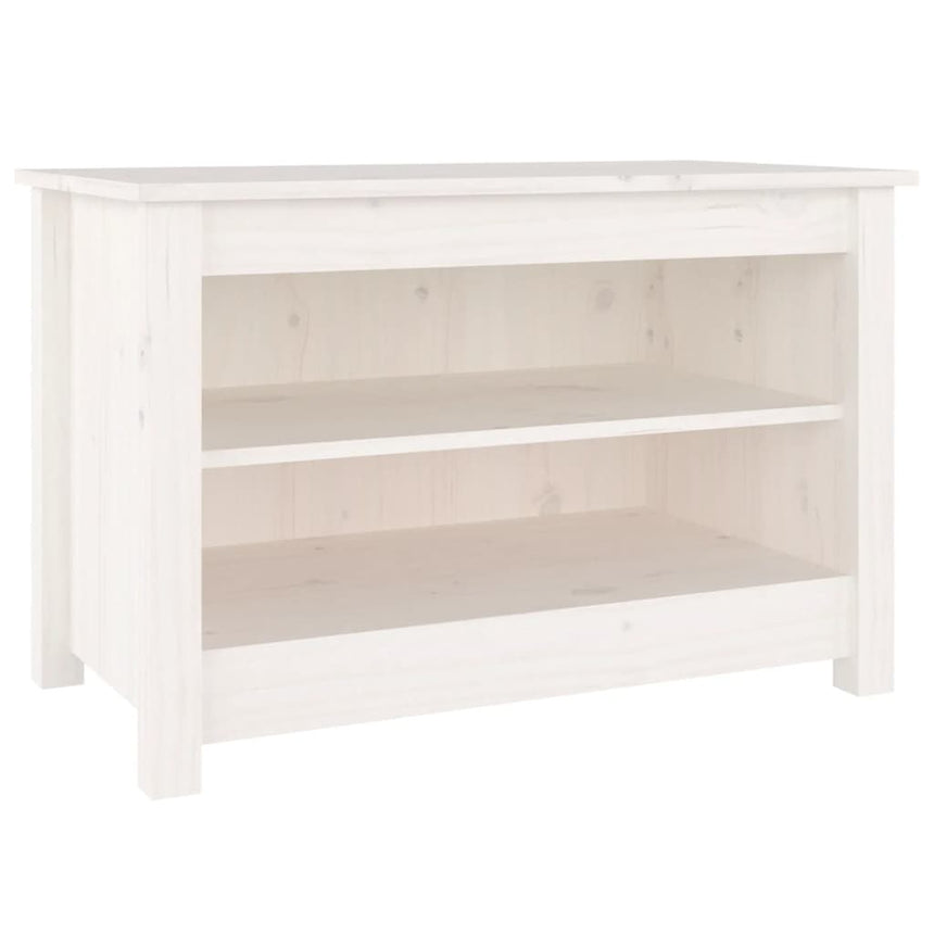 Schoenenbank 70X38X45,5 Cm Massief Grenenhout Wit
