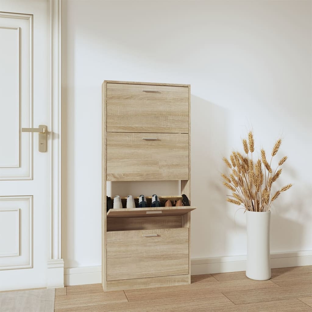 Schoenenkast 59X17X Bewerkt Hout Kleurig Eiken