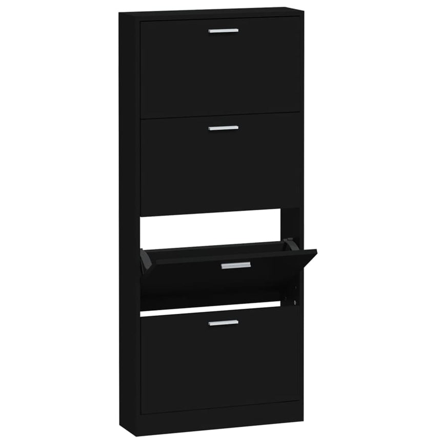 Schoenenkast 59X17X Bewerkt Hout Zwart