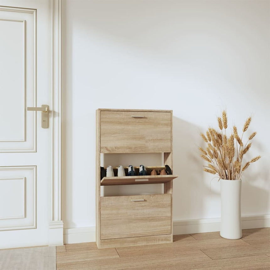 Schoenenkast 59X17X Bewerkt Hout Kleurig Eiken