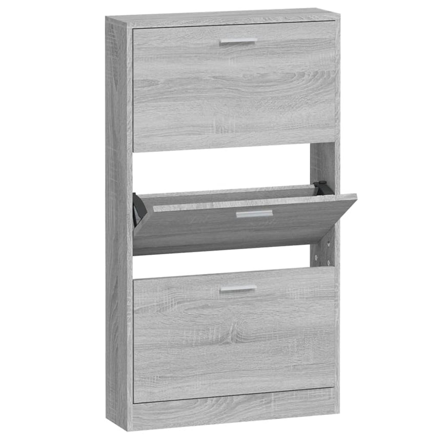 Schoenenkast 59X17X Bewerkt Hout Grijs Sonoma