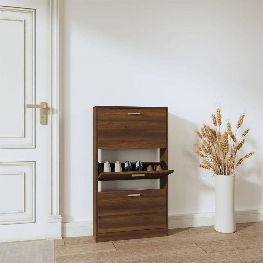 Schoenenkast 59X17X Bewerkt Hout Bruin Eikenkleur