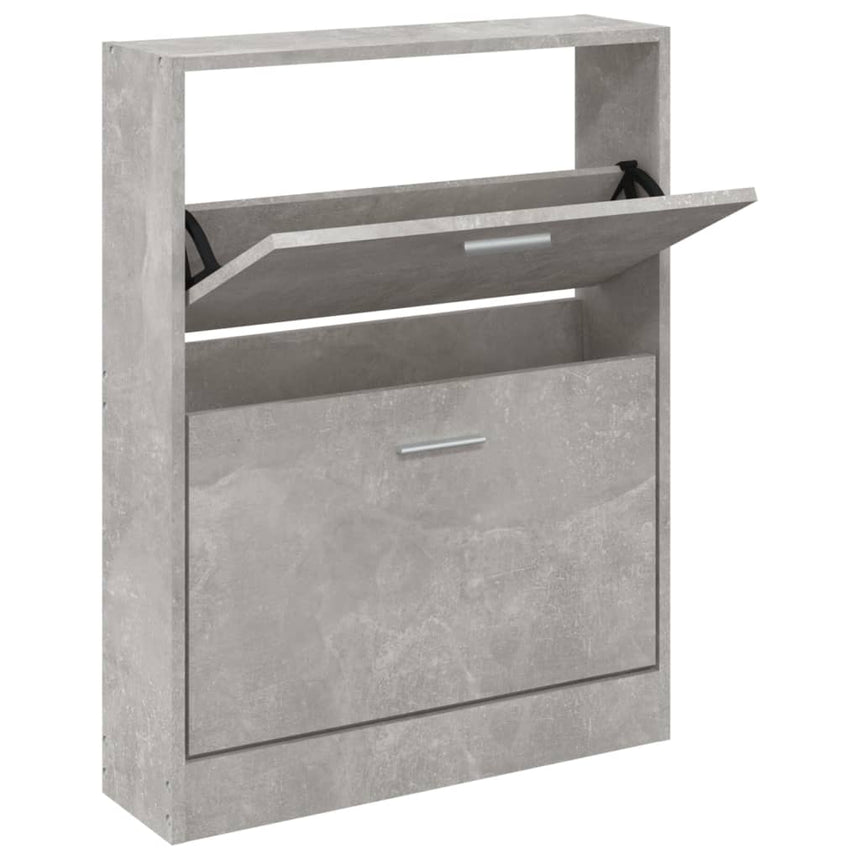 Schoenenkast 59X17X Bewerkt Hout Betongrijs