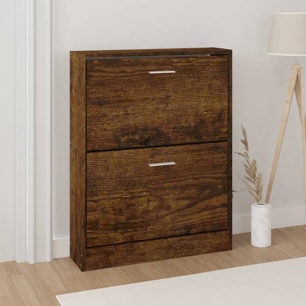 Schoenenkast 59X17X Bewerkt Hout Kleurig Gerookt Eiken