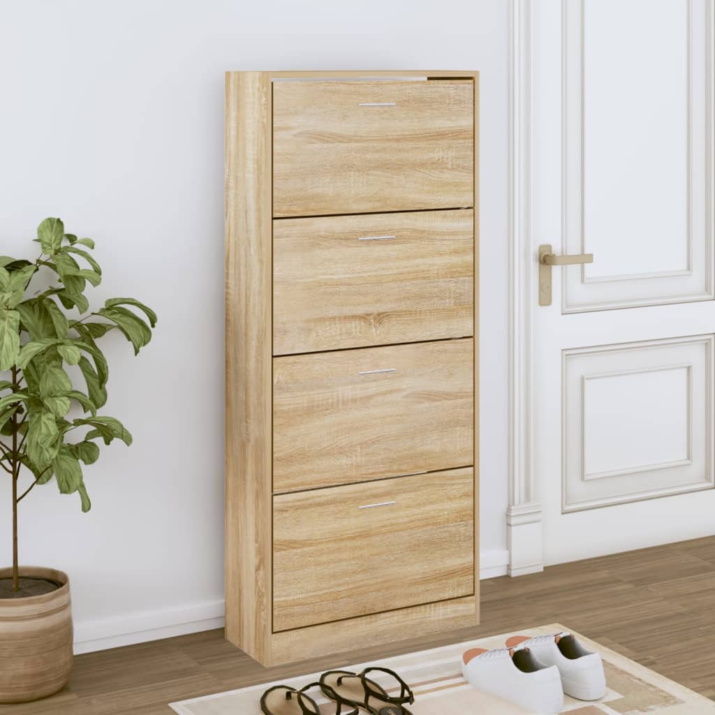 Schoenenkast Bewerkt Hout Kleurig Sonoma Eiken