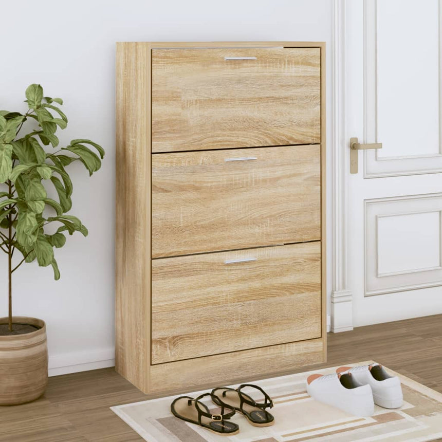 Schoenenkast Bewerkt Hout Kleurig Sonoma Eiken