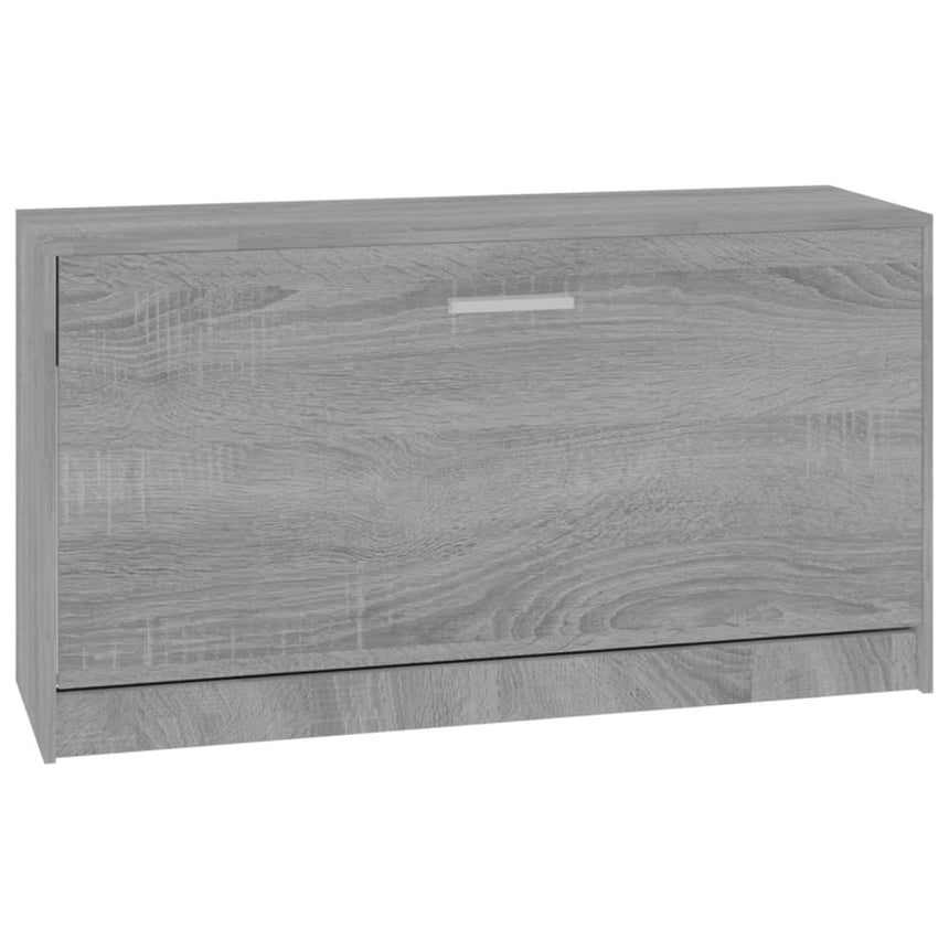 Schoenenbank 80X24X45 Cm Bewerkt Hout Eikenkleur Grijs Sonoma