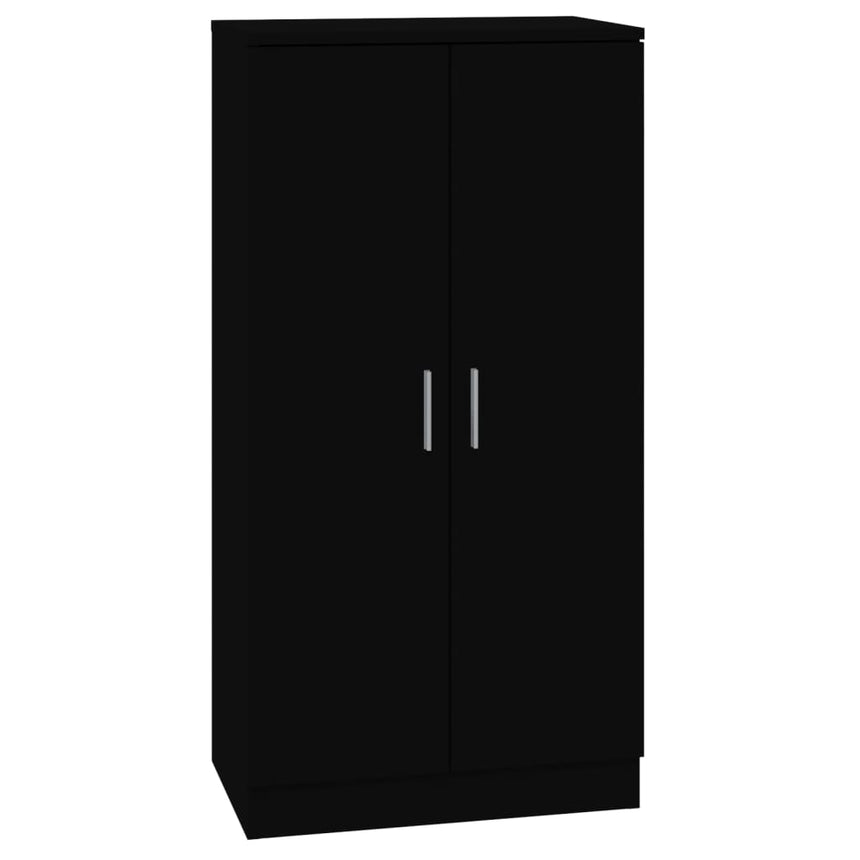 Schoenenkast 55X35X108 Cm Bewerkt Hout Zwart