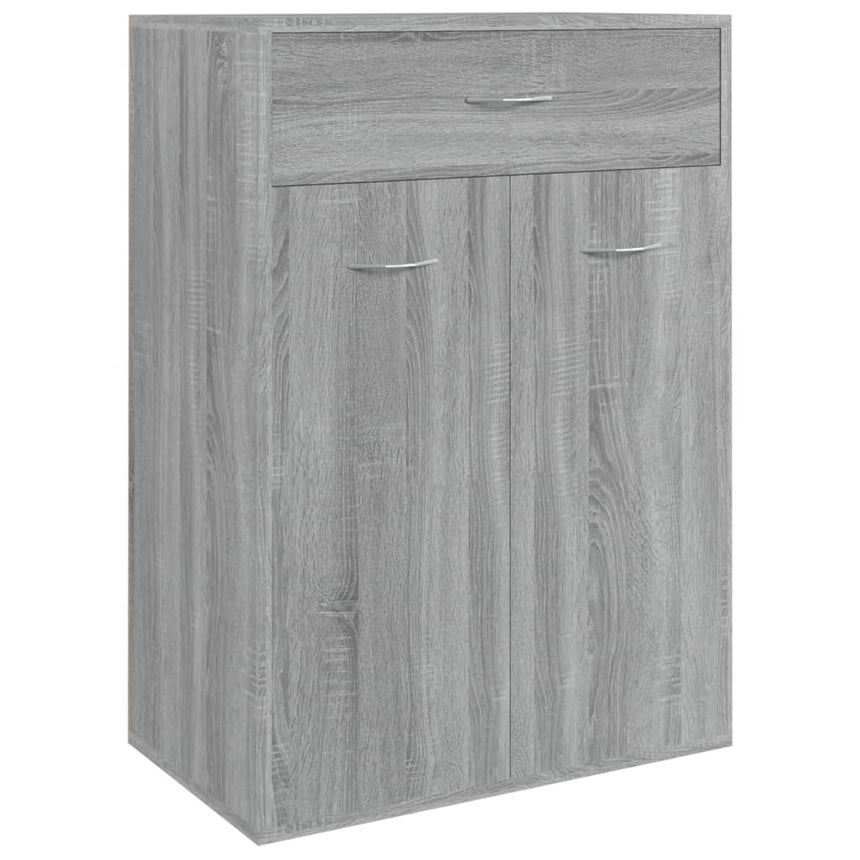 Schoenenkast 60X35X84 Cm Bewerkt Hout Grijs Sonoma