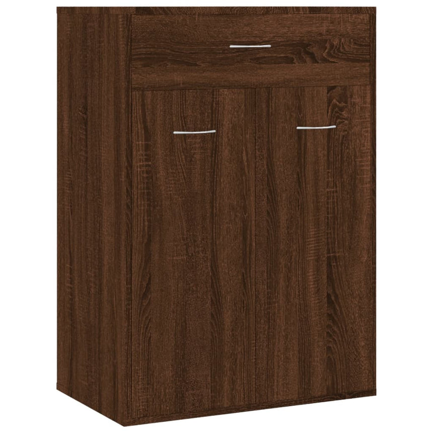 Schoenenkast 60X35X84 Cm Bewerkt Hout Bruin Eikenkleur