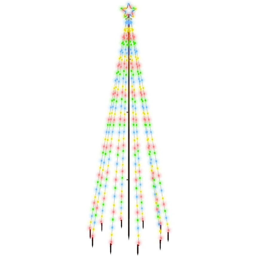 Kerstboom Met Grondpin 310 Led's Meerkleurig 300 Cm Multikleur